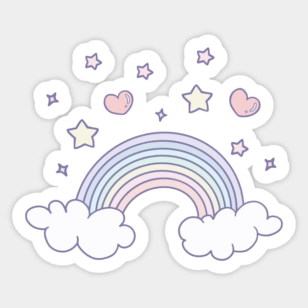 Cute Rainbow Sticker by By Leunu